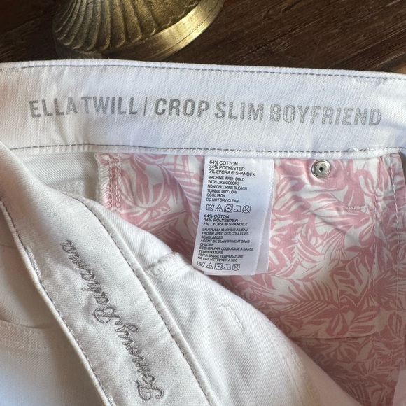 Tommy Bahama Ella Twill Floret Crop Slim Boyfriend Jeans - Picture 7 of 7